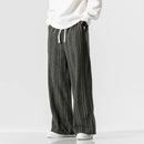 Casual Men Pants Winter Thicken Men Harem Pants Warm Trousers Male Stripe Sweatpants