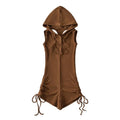 Sleeveless Jumpsuit Shorts Women Spring Summer Slim Fit Drawstring Shorts Hooded Playsuit