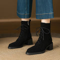 Women Ankle Boots With Zip Elegant Velvet Female Shoes Heels