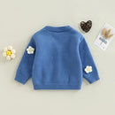 Autumn Toddler Girls Knitted Sweater Baby Cardigans Outwear Children Clothes Kids Girls Knitwear Jacket