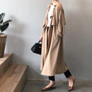 Women Trench Autumn Loose Turn-down Collar Long All Match Female Coats