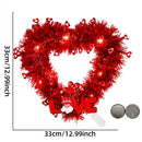 Heart Wreath Front Door Window Mantel Valentine Day Door Garlands Room Wreath Decor