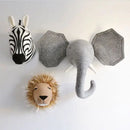 Animal Head Wall Mount Children Stuffed Toys Kids Birthday Gifts Room Wall Home Decoration Accessories