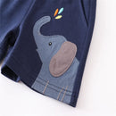 Summer Kids Shorts Elephant Embroidery Drawstring Toddler Baby Trousers Pants Children's Wear