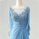 Evening Dress Classis Fit Appliques Pleat Prom Gown for Special Party Banquet Exquisite