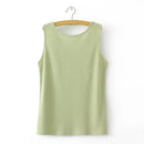 Tank Top For Women Summer Waffle Solid Color Sleeveless Tee Oversized Curve Clothes