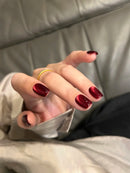 Winter Nails Blue Black Red Glass Bead Crystal Cat Eye Gel Nail Polish Sparkling Nail