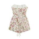 Summer Women's Elegant 2 Pcs Sets Knot Button Lace Jacket Coat Tops Lady Chic Dresses Outfit