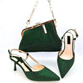 Elegant Green Ladies Shoulder Bag for Party Ladies Bag and High Heels