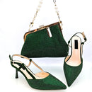 Elegant Green Ladies Shoulder Bag for Party Ladies Bag and High Heels