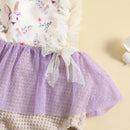 Newborn Infant Baby Girls Summer Romper Sleeveless Floral Bunny Playsuit Ruffle Jumpsuit Easter Outfits Cute Clothes