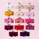 Big Hair Bows Girl Velvet Solid Headbands for Newborn Baby Girl Bowknot Sweet Kids Turban Children's Accessories Headwear