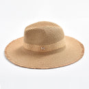 Summer Panama Straw Hat for Women Soft Shaped Beach Sun Hat Outdoor UV Protection Travel Hat