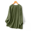 Casual Pleats Tunic Women Blouse Shirts Autumn