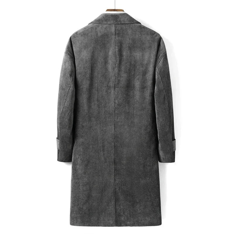 Trench Coat Men's Clothing Spring Autumn Double Breasted Slim Mid Long Coats for Men Casual Jackets