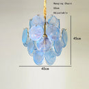 Art Handmade Glass Blue Chandeliers Italian Foyer Design Idea Home Deco Hanging Lamps for Ceiling Dinging Room