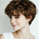 Hightlight Short Straight Wig Pixie Cut Wig Remy Human Hair Wigs With Bangs For Daily Wear