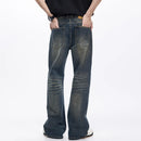 Men Jeans Flared Pants Kick Flare Denim Pants Bootcut Trousers Full Length Men Jeans