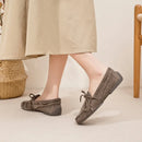 Women Loafers British Style Genuine Leather Shoes Women Flat Slip-on Moccasins For Women