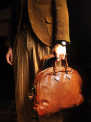 Tanned men's handbag casual travel genuine leather large capacity women's crossbody bag