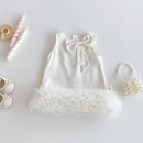 Girl Bow Princess Dress Summer Baby Girl Mesh Skirt Children Dress