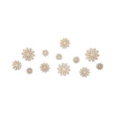 Wooden Flower Wall Decoration Self-adhesive Flower Wall Stickers Set Nordic Wooden Decor