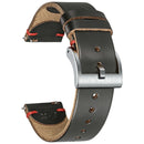 Genuine Leather Watch Bands Quick Release Strap For Men