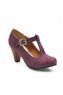 Women's T-Strap Round Toe Pumps, Elegant Dress Heels