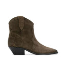 Autumn Western boots Pointed toe Slip-on Middle heel Short boots Women's Boots