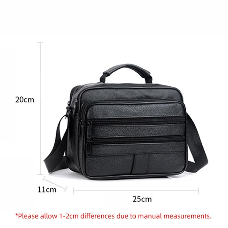Travel Crossbody Bag High Quality Leather Handbag For Male Large Capacity Waterproof Single Shoulder Bags