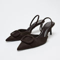 Women Sandals Summer Singbacks Mules Shoes Elegant Party Dress Striptease Sandalias