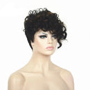 Short Curly Brown Wigs for Women Natural Looking Cosplay Hair Wigs