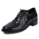 Female Round Toe Block Heels Lace Up Leisure Office Lady Shoes