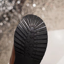 Motorcycle Boots Shoes Woman Lace-up Autumn Winter Ankle Riding Boot