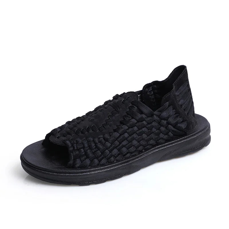 Designer Hand-woven Sandals Summer Breathable Loafer Casual Shoes Comfortable Beach Sandals