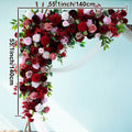 Customized Wedding Stage Arch Flowers Burgundy Series Floral Arrangement Outdoor Wedding Backdrop