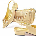 Peach Women Shoes And Bag Set Luxury Ladies Sandals Match With Handbag Clutch Medium Heels Pumps Sandales