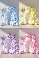 96pcs Pastel Blue/Pink/Yellow/Purple Balloons Set (18/12/10/5 In) for Garland Arch, Premium Latex Balloons for Birthday/Wedding