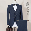 Men blue suit set Slim Fit Male Groom Wedding Blazers Party Dress  Suit Business Office