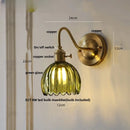 Wall Lights Dining Room Kitchen Nordic Modern Glass Copper Knob Switch Wandlamp