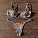 Push Up 3Pcs Women Swimsuit Female Crochet Swimwear Bandeau Biquini Micro Bikinis Swim Suit Beachwear