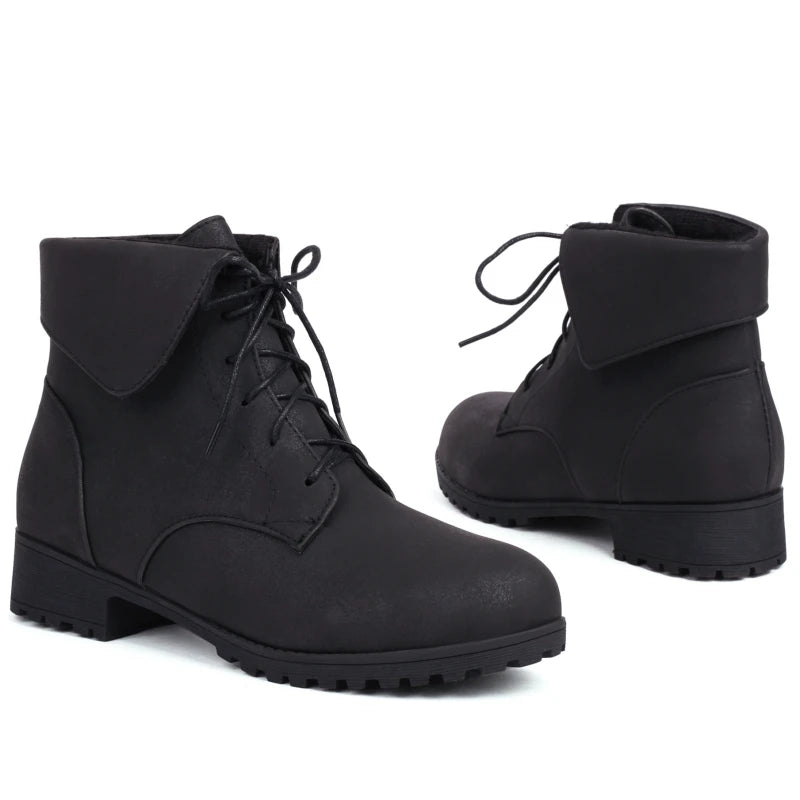 Women's Ankle Boots Autumn Winter Shoes Casual Short Motorcycle Shoes Female