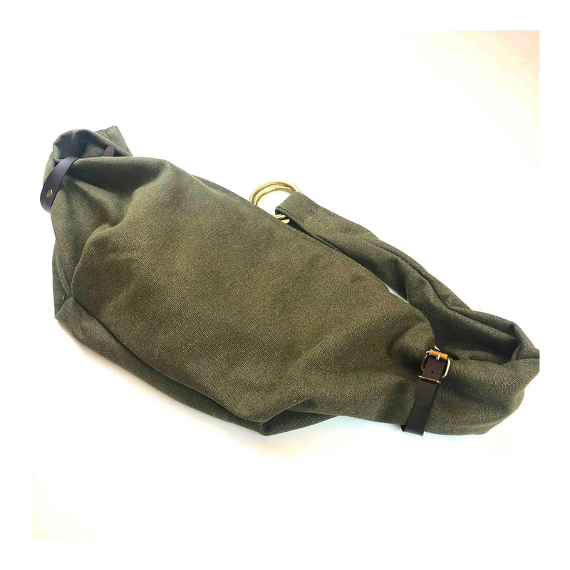 Bag Army Green Sun Tide Canvas Single Diagonal Span Leather