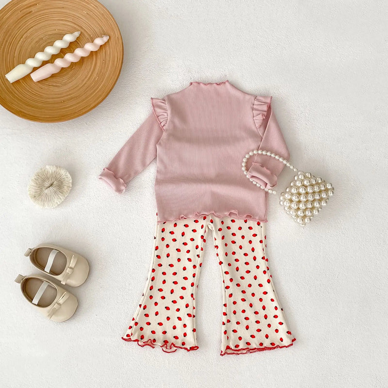 1-4T Toddler Kid Baby Girl Clothes Autumn Cotton Pant Elegant Cute Sweet Stretch Trousers Outfit