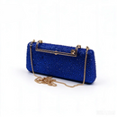 Autumn Royal Blue Color Shoes and Bag Set Special Design for Wedding Party