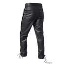 Pants Men's Biker Faux Leather Trousers Red Casual Pant