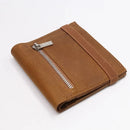 Genuine Leather Wallet For Men Male Short Bifold Small Slim Men's Zipper Coin Pocket