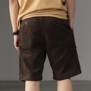Summer American Retro Corduroy Tooling Shorts Men's Cotton Washed Straight Heavyweight Loose Casual Pants