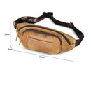 Leather Travel Retro Fanny Waist Belt Bag Chest Pack Sling Bag Case For men