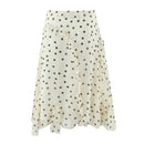 Retro Irregular Ruffled Polka Dot Skirt For Women Elegant A-line Holiday Summer Skirts